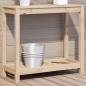 Preview: ARDEBO.de - Pflanztisch mit Ablage 82,5x35x75 cm Massivholz Kiefer