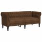 Preview: Chesterfield-Sofa 2-Sitzer Braun Stoff