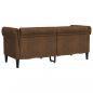 Preview: Chesterfield-Sofa 2-Sitzer Braun Stoff