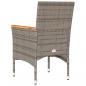 Preview: Gartenstühle mit Kissen 2 Stk. Grau Poly Rattan