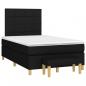 Preview: Boxspringbett mit Matratze Schwarz 120x190 cm Stoff