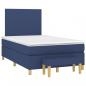 Preview: Boxspringbett mit Matratze Blau 120x190 cm Stoff