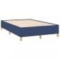 Preview: Boxspringbett mit Matratze Blau 120x190 cm Stoff