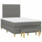 Preview: Boxspringbett mit Matratze Dunkelgrau 120x190 cm Stoff