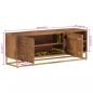 Preview: TV-Schrank 110x30x40 cm Massivholz Mango und Eisen