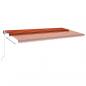 Preview: Markise Automatisch Einziehbar 600x350 cm Orange und Braun