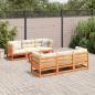 Preview: 7-tlg. Garten-Sofagarnitur Wachsbraun Massivholz Kiefer