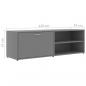 Preview: TV-Schrank Grau 120x34x37 cm Holzwerkstoff