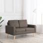 Preview: ARDEBO.de - 2-Sitzer-Sofa Taupe Stoff