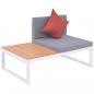 Preview: 5-tlg. Garten-Lounge-Set mit Auflagen Aluminium und WPC