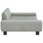 Preview: Hundebett Hellgrau 100x54x33 cm Samt