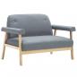 Preview: 2-Sitzer-Sofa Stoff Hellgrau