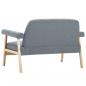 Preview: 2-Sitzer-Sofa Stoff Hellgrau