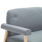 Preview: 2-Sitzer-Sofa Stoff Hellgrau