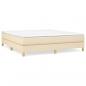 Preview: Boxspringbett mit Matratze Creme 180x200 cm Stoff