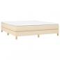 Preview: Boxspringbett mit Matratze Creme 180x200 cm Stoff