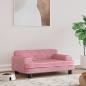 Preview: ARDEBO.de - Hundebett Rosa 70x45x30 cm Samt