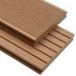 Preview: ARDEBO.de - WPC Massive Terrassendielen mit Zubehör 16 m² 2,2 m Teak