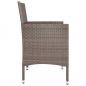 Preview: 4-tlg. Gartenstuhl und Hocker Set Poly Rattan Braun