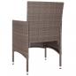 Preview: 4-tlg. Gartenstuhl und Hocker Set Poly Rattan Braun