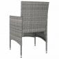 Preview: 4-tlg. Gartenstuhl und Hocker Set Poly Rattan Grau