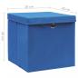 Preview: Aufbewahrungsboxen mit Deckeln 4 Stk. 28x28x28 cm Blau