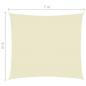 Preview: Sonnensegel Oxford-Gewebe Rechteckig 6x7 m Creme