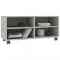 Preview: TV-Schrank mit Rollen Betongrau 90x35x35 cm Holzwerkstoff