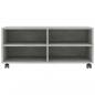 Preview: TV-Schrank mit Rollen Betongrau 90x35x35 cm Holzwerkstoff