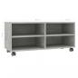 Preview: TV-Schrank mit Rollen Betongrau 90x35x35 cm Holzwerkstoff