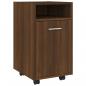 Preview: Beistellschrank mit Rollen Braun Eichen-Optik 33x38x60 cm