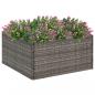 Preview: ARDEBO.de - Pflanzkübel Grau 80x80x40 cm Poly Rattan