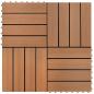 Preview: ARDEBO.de - 22 Stk. Terrassenfliesen 30 x 30 cm 2 qm WPC Braun