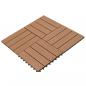 Preview: 22 Stk. Terrassenfliesen 30 x 30 cm 2 qm WPC Braun