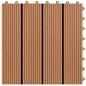 Preview: 22 Stk. Terrassenfliesen 30 x 30 cm 2 qm WPC Braun