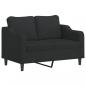 Preview: ARDEBO.de - 2-Sitzer-Sofa Schwarz 120 cm Stoff