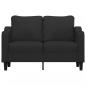 Preview: 2-Sitzer-Sofa Schwarz 120 cm Stoff