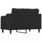 Preview: 2-Sitzer-Sofa Schwarz 120 cm Stoff