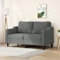 Preview: ARDEBO.de - 2-Sitzer-Sofa Dunkelgrau 140 cm Stoff