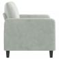 Preview: 2-Sitzer-Sofa Hellgrau 120 cm Samt