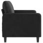 Preview: 2-Sitzer-Sofa Schwarz 140 cm Samt