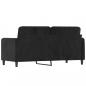 Preview: 2-Sitzer-Sofa Schwarz 140 cm Samt