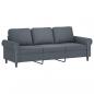 Preview: ARDEBO.de - 3-Sitzer-Sofa Dunkelgrau 180 cm Samt