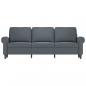 Preview: 3-Sitzer-Sofa Dunkelgrau 180 cm Samt