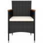 Preview: 5-tlg. Garten-Lounge-Set Poly Rattan Schwarz