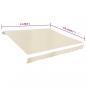 Preview: Markisenbespannung Canvas Creme 3 x 2,5 m (ohne Rahmen)