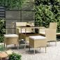 Preview: ARDEBO.de - 5-tlg. Garten-Essgruppe Poly Rattan Beige