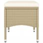 Preview: 5-tlg. Garten-Essgruppe Poly Rattan Beige