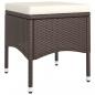 Preview: 9-tlg. Garten-Essgruppe Poly Rattan Braun