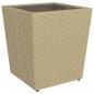 Preview: 5-tlg. Garten-Bistro-Set Poly Rattan und Hartglas Beige